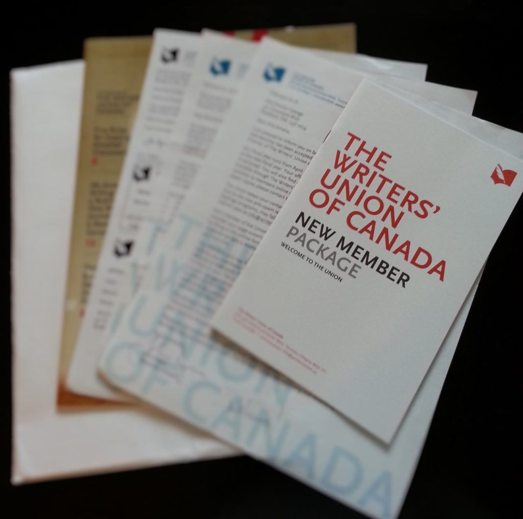 In February 2016, I officially became a member of The Writers' Union of Canada.
